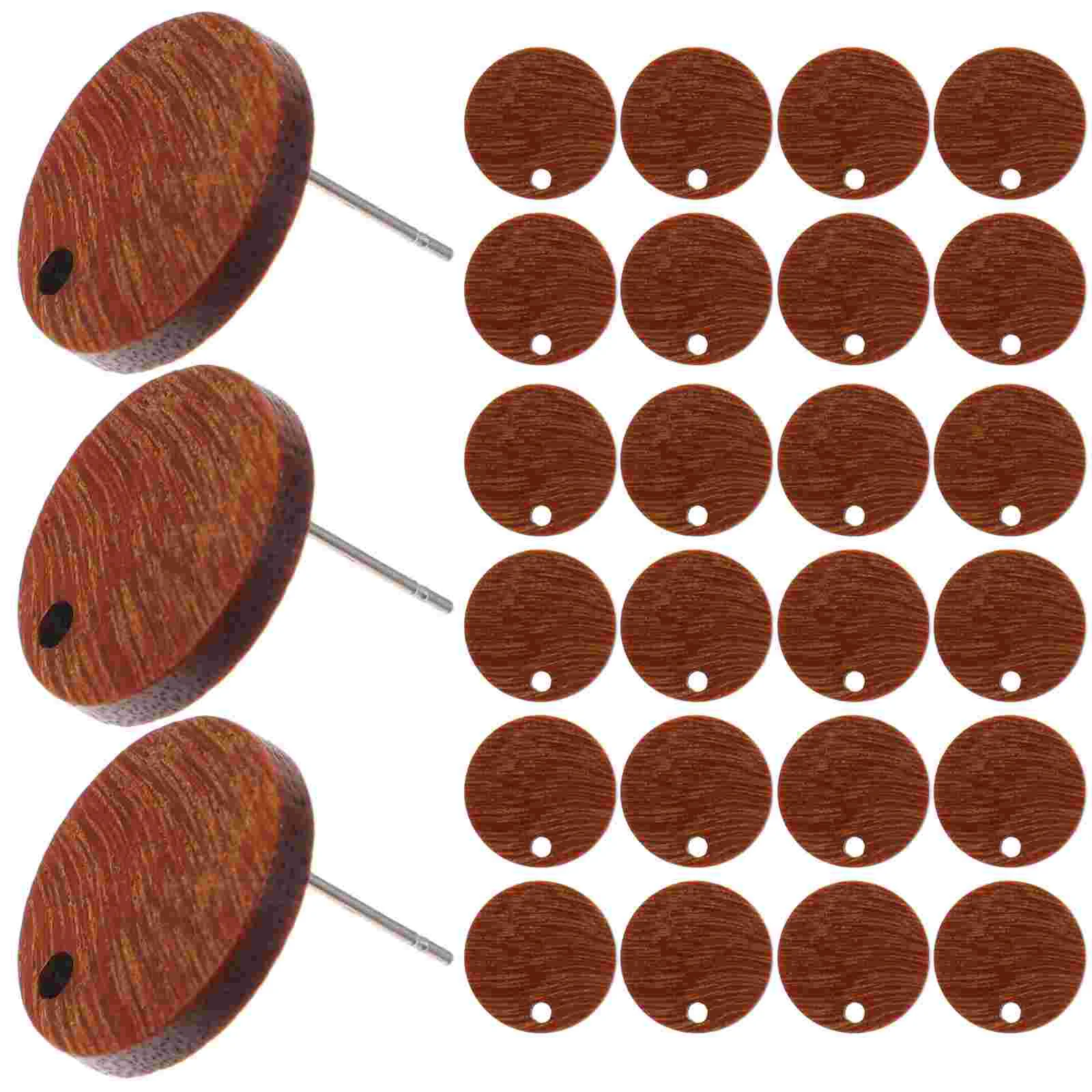 

30 Pcs Fashion Earring Ladies Earrings Wooden DIY Material Jewelry Stud Creative Accessories Miss Para Mesa