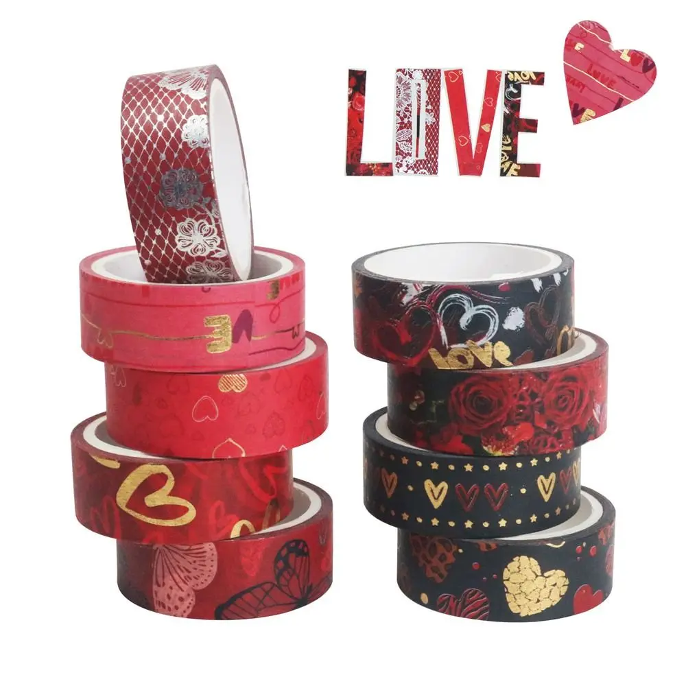 

9Roll DIY Scrapbooking Hand Account Rose Stationery Decorative Tape Paper Tape Stickers