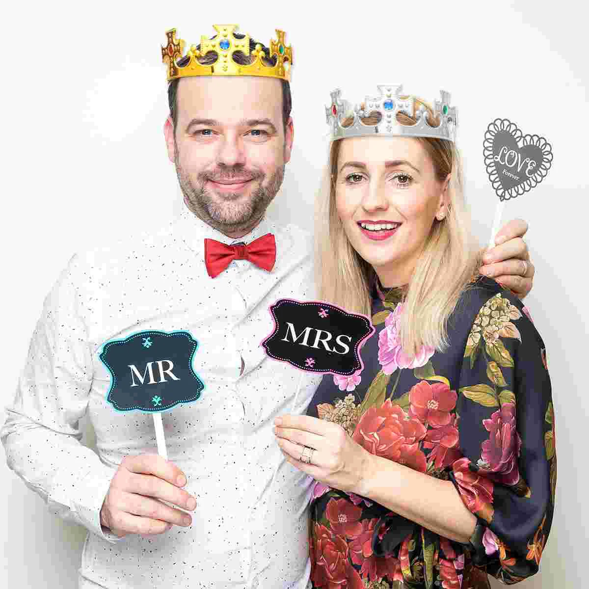 

Prom King 4PCS Birthday King Crowns King Crowns Tiara for Wedding Birthday Party, Color 3