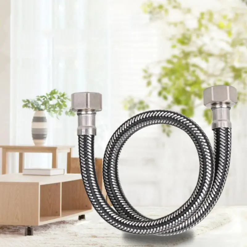 

Metal Woven Hose High Pressure Soft Water Pipe 1/4 Compression Thread Connector for Home Bathroom Kitchen Use Supplies