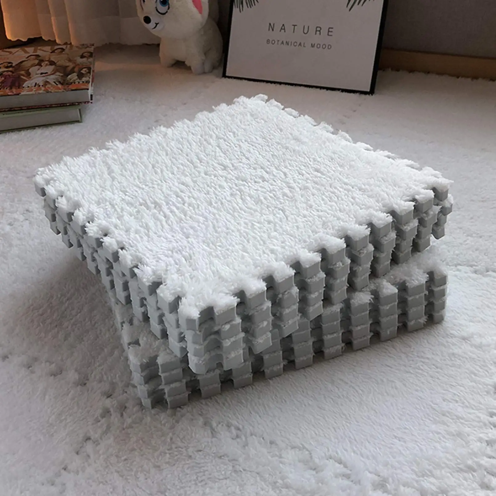 

Детский игровой коврик EVA розовый 30x30 см