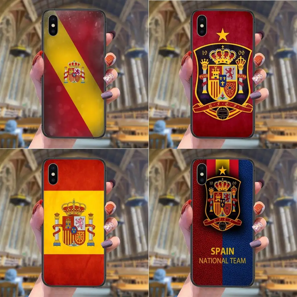 Черный водонепроницаемый Роскошный футляр модный по полуцене флаг Испании для