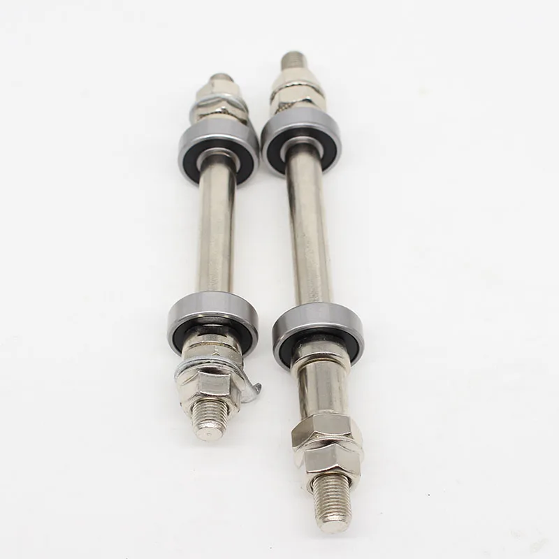 

14CM 18CM Bicycle Wheel Hub Axle Front Rear 6000/6200 Bearing Solid Shaft Bicycle Axle Lever Bike Repair Tool Accessories