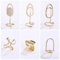 finger nail ring personalized zircon adjustable joint bracelet nail protection ring