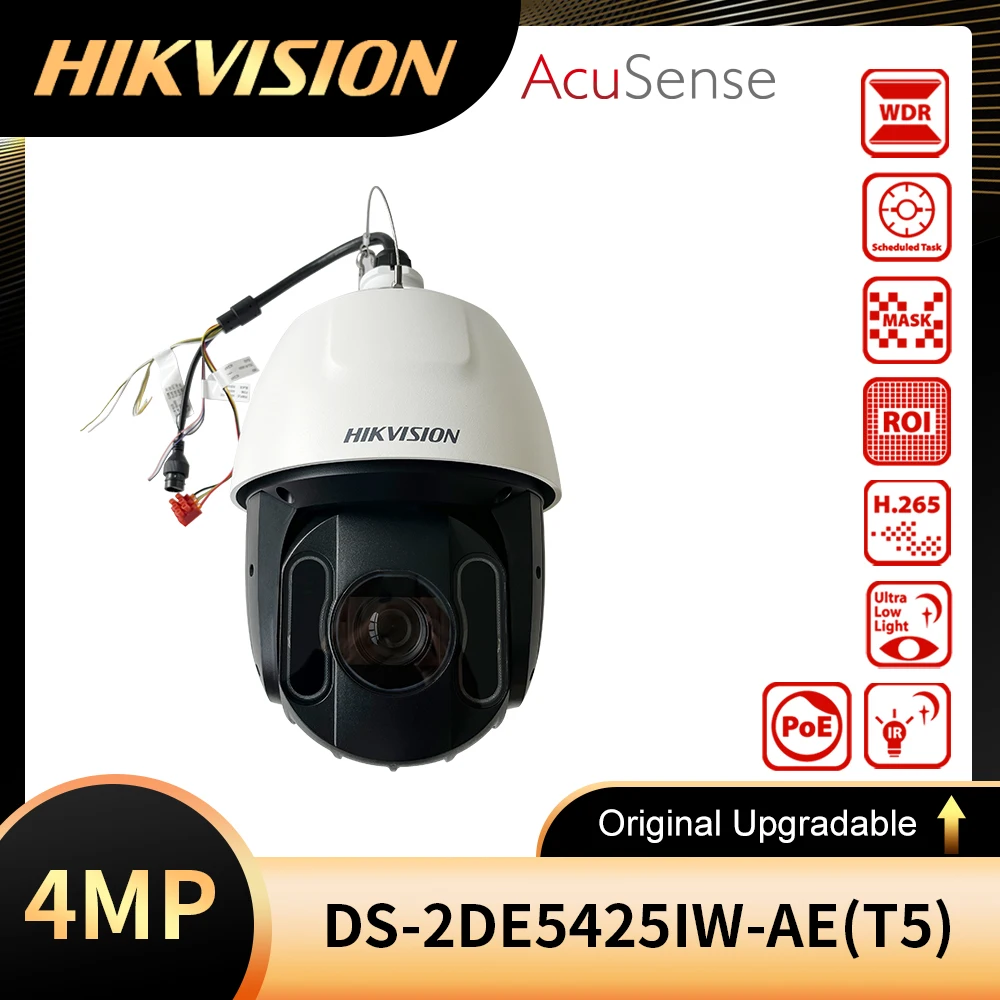 

Original Hikvision PTZ English DS-2DE5425IW-AE(T5) 4 MP 25 × Network IR Speed Dome IP66 POE H.265+