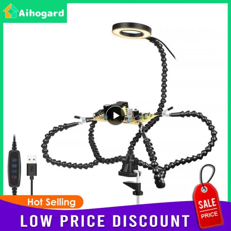 

Table Clamp Soldering Helping Hands Third Hand Tool Soldering Station USB 3X Illuminated Magnifier Welding Repair Accessories