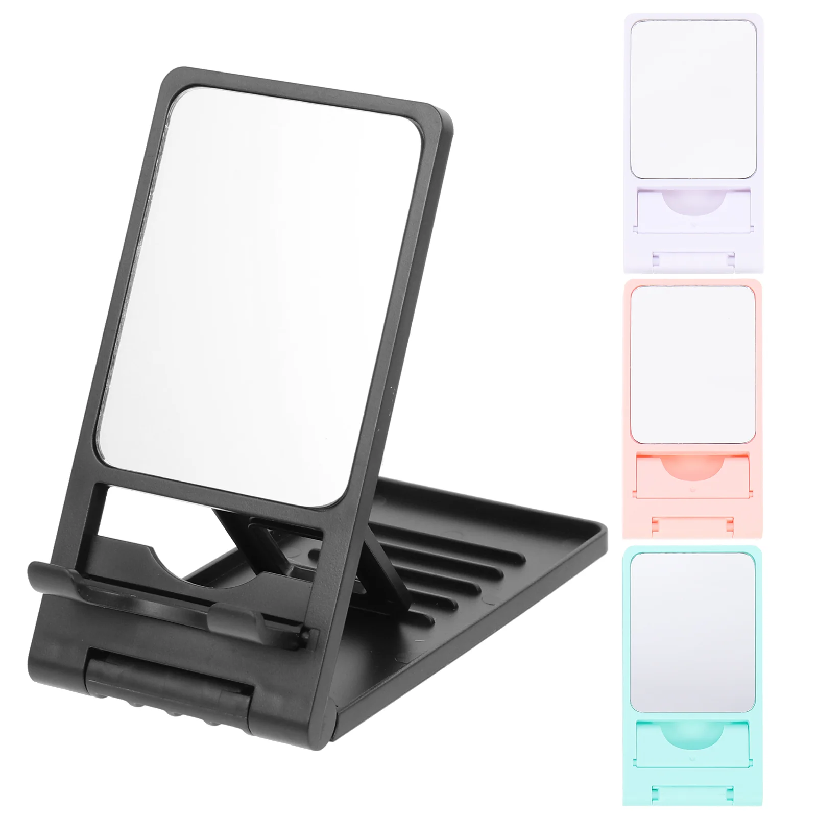 

Stand Holder Folding Bracket Desk Desktop Cell Mirrorrackmobile Support Name Vanity Display Business Makeup Travel