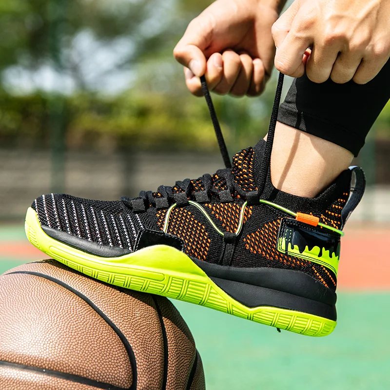 

Popular flying woven basketball shoesTrendy Blade Running Shoes for Men Breathable MeshFashionable Breathable Men's Sneakers