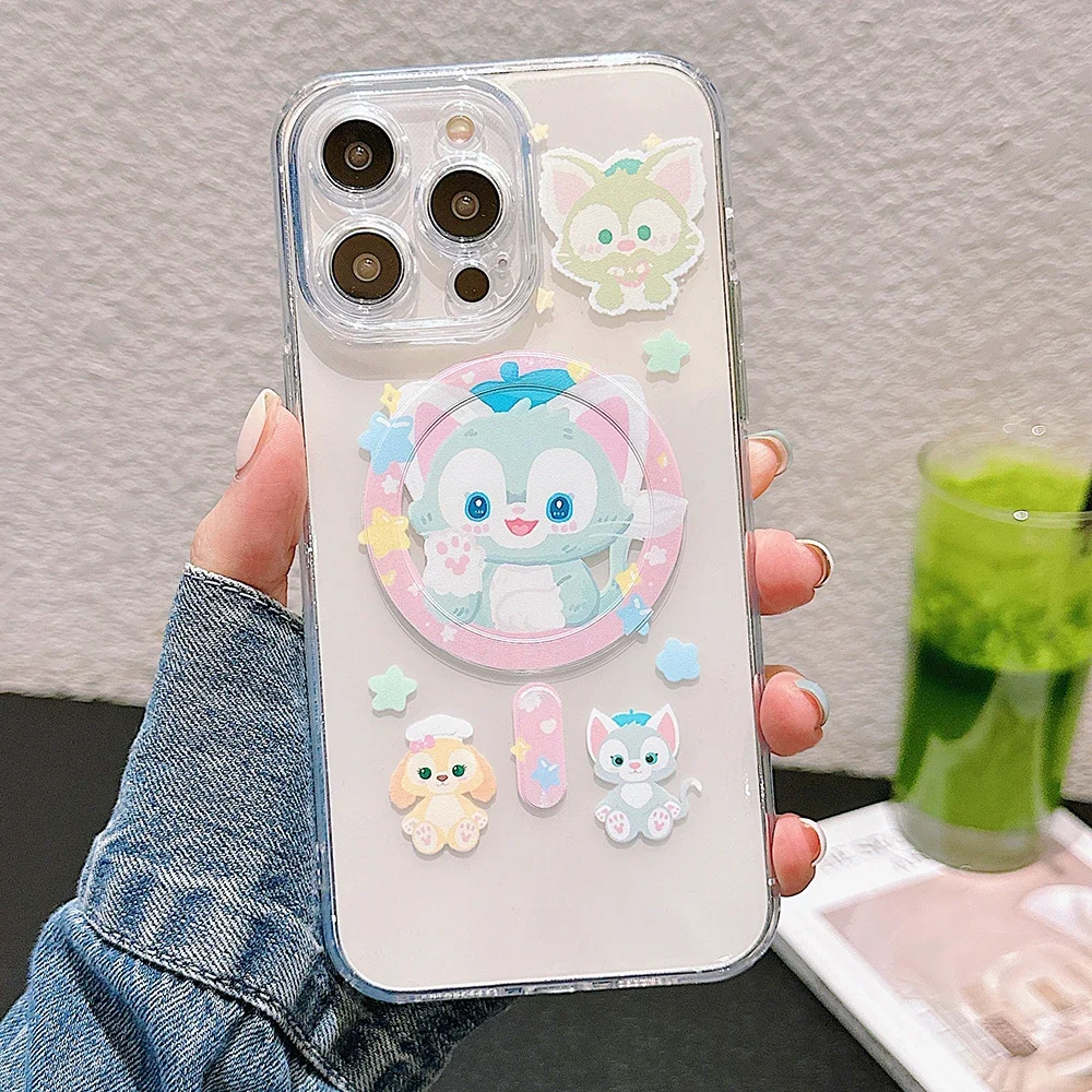Милый магнитный чехол для телефона C-CookieAnns Gelatoni Magsafe iPhone 16 15 14 13 12 11 8 7 Plus Pro Max X XR XSMax