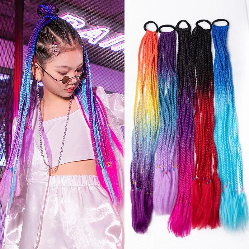 Ful Dirty Braid Leather Band Hair Rope Girl Wig Ponytail Headgear New Style