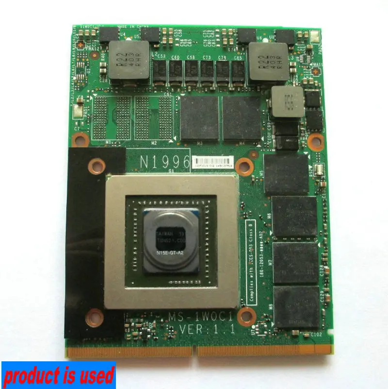 Фото Б/У GTX 870M GTX870M MS-1W0C1 3G DDR5 Видео VGA-карта для MSI MS-16F3 16F4 1762 1763 GT70 GT60 Тест Хорошая Бесплатная доставка №1