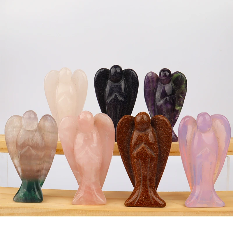 

3-дюймовый искусственный ангел, статуэтка, драгоценный камень, розовый кварц, кристалл, рукоделие, минерал, фотоподарок, образец руды