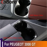 for peugeot 3008 gt 2016 2018 2019 2020 front cup holder cover trim water bottle orgaizer placement car interior accessories