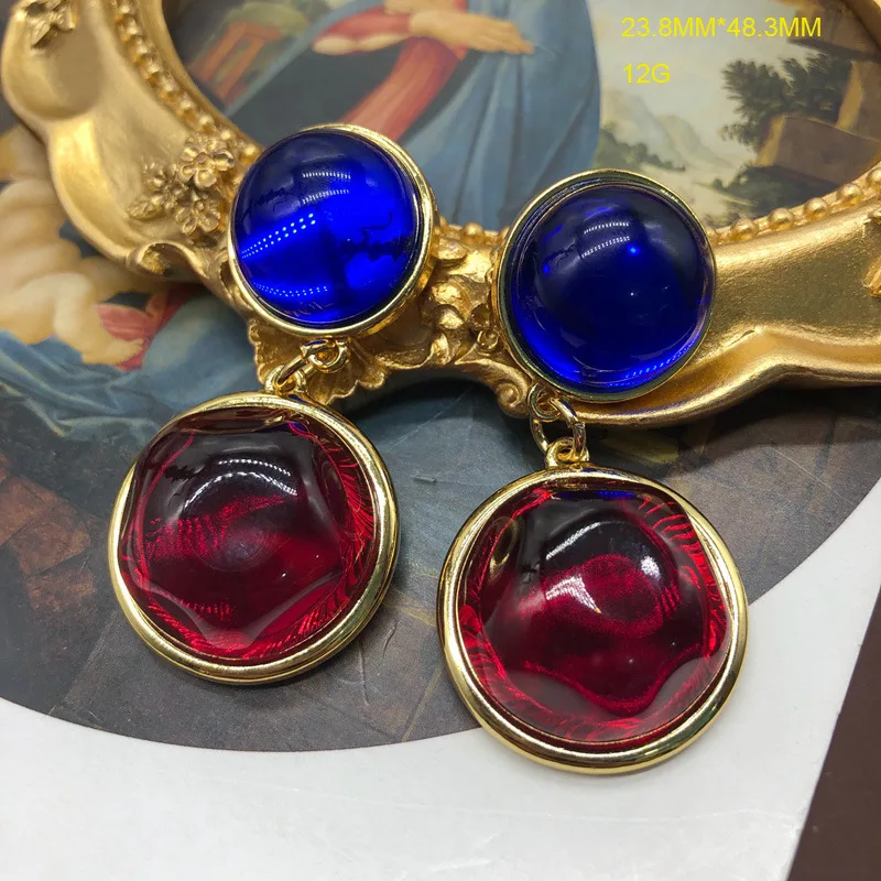 

Retro earrings creative everything new simple round earrings