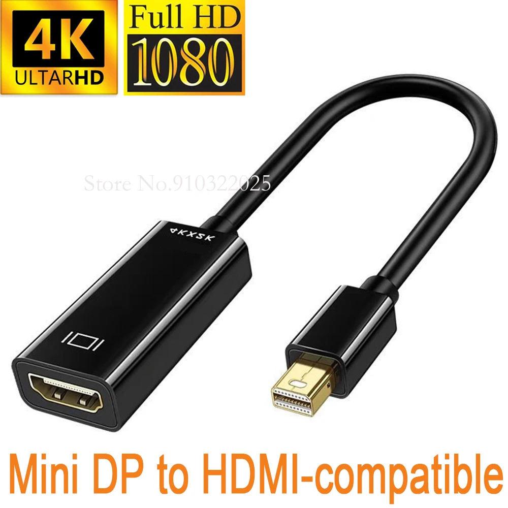 

Переходник Mini DP в HDMI-совместимый с HD 4k 1080P, 10 шт.