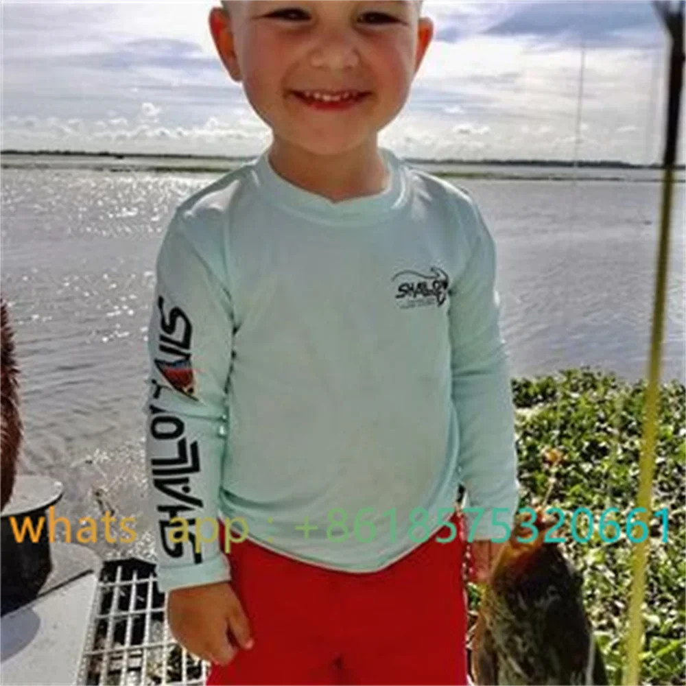 

Kinderen Vissen T-shirt Bedrukken T-shirt Kinderkleding Jongens Meisjes Zonwering Vissen Shirt Uv-bescherming Vissen Shirts