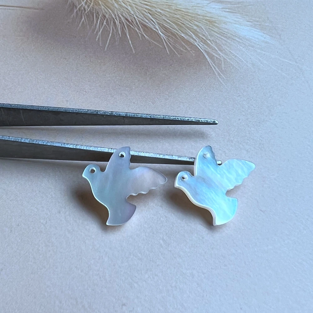 

100pcs/lot 15mm Natural Bird Cut Mother of Pearl shell for DIY Jewelry Bird Cut Mother Pearl shell