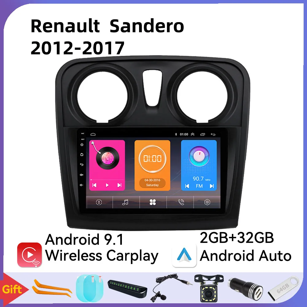 

Car Radio 2 Din Android for Renault Dacia Sandero 2012-2017 Car Multimedia Autoradio GPS Navigation System Car Stereo