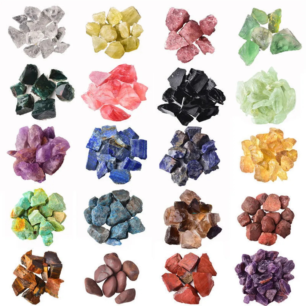 

50gBulk Lots Raw Rough Crystal Quartz Natural Rock Stone Rose Amethyst Reiki Healing Mineral Specimen Garden Home Decoration