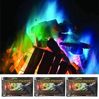 coloured fire powder magic trick rainbow flames bonfire flame color changing agent for fireplace party beach pit 152530g