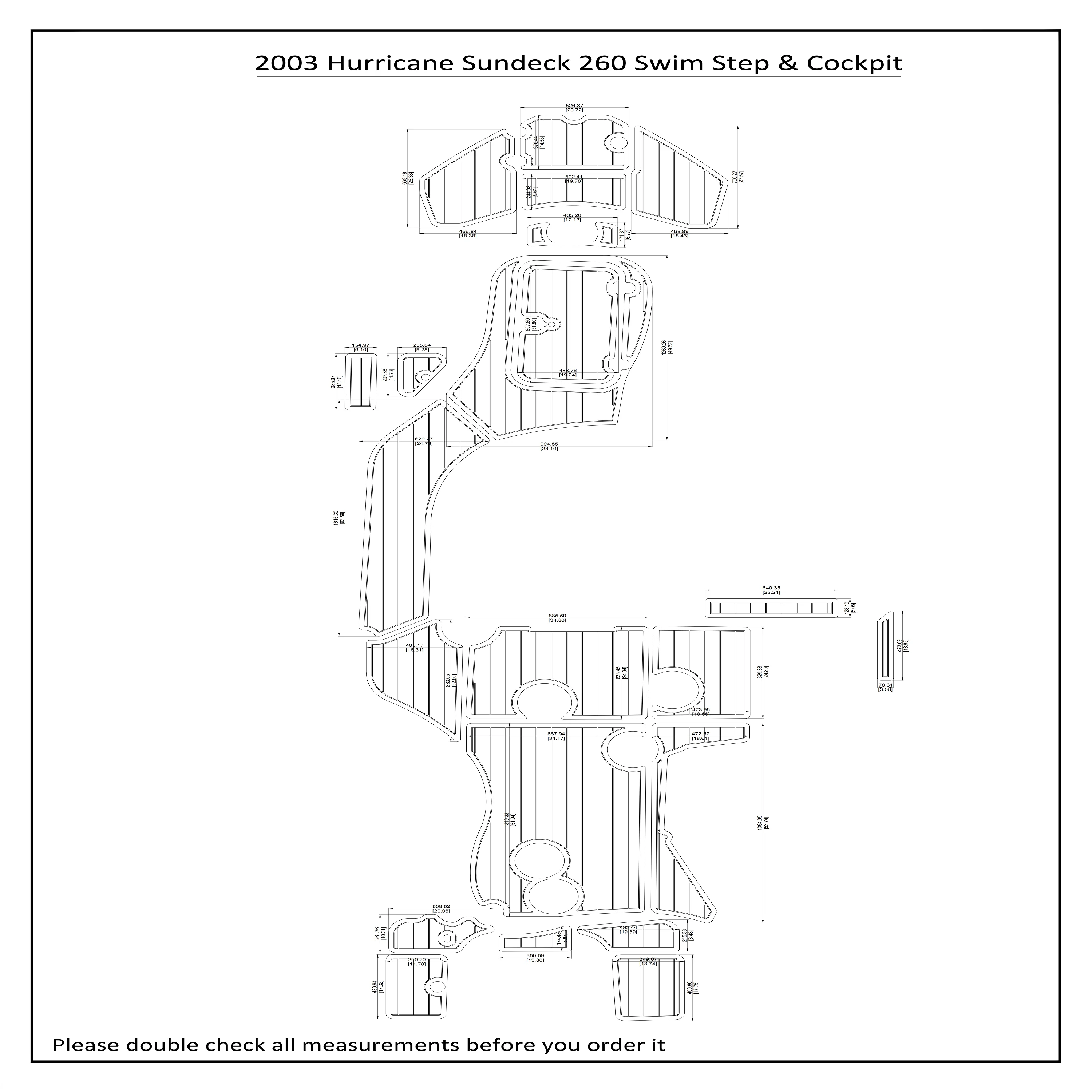 

Напольная подушка из искусственного тика из ЭВА, 2003 Hurricane Sundeck 260