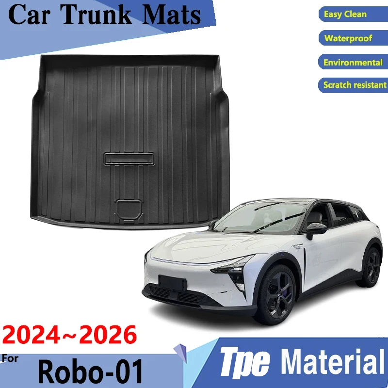 Для Ji Yue 01 Robo-01 2024 2025 2026 Материал TPE Грузовой лоток Коврик в багажник Устойчивый к