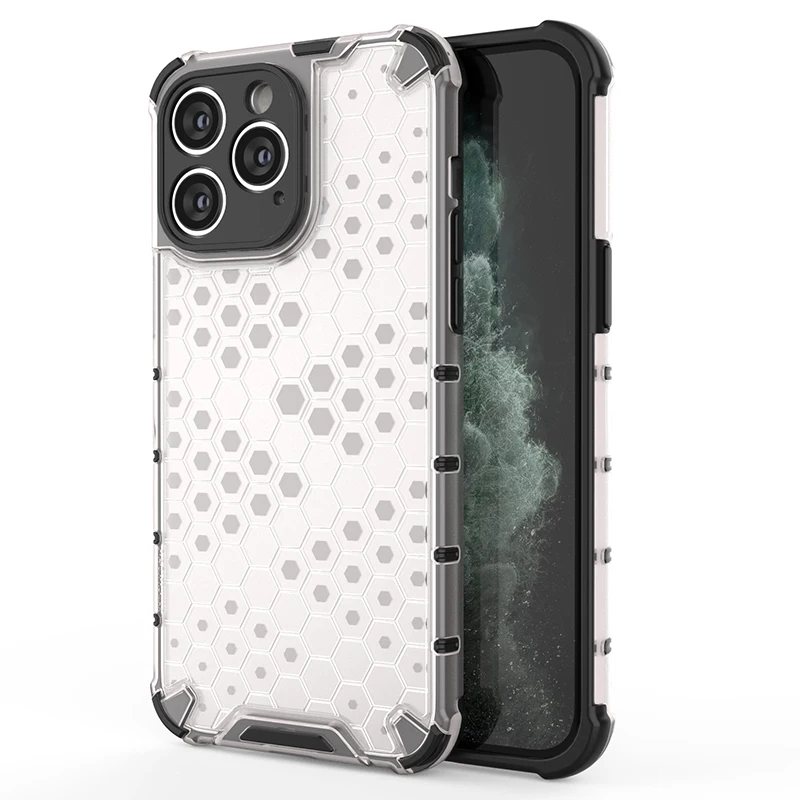 

Transparent Honeycomb Four Corner Airbag Phone Shockproof Case For Iphone 11 12 13 Pro Max Mini X Xs Xr Max 6 7 8 Plus Hard Case