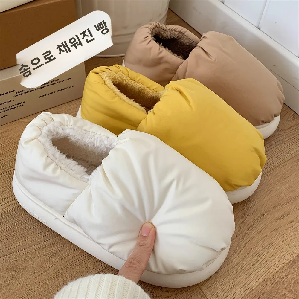 Женская одежда зимние домашние теплые простые хлопковые тапочки на каблуке все