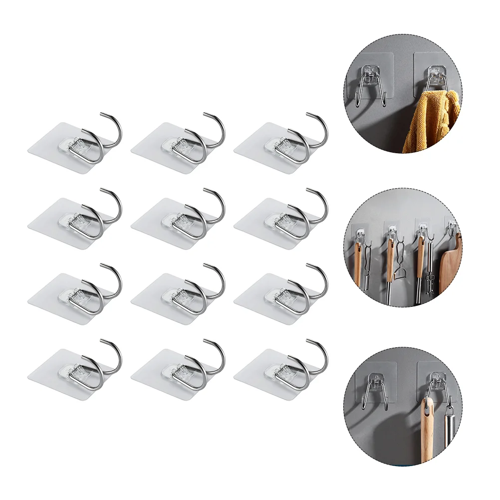 

Hooks Wall Adhesive Hanging Hook Hangers Hanger Kitchentowel Coat Bathroom Sundries Metal Key Indoor Stickyholder Utility Drill