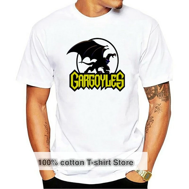 

New Gargoyles Fiction Icon Video Games Men White T-Shirt Size S M L XL 2XL 3XL