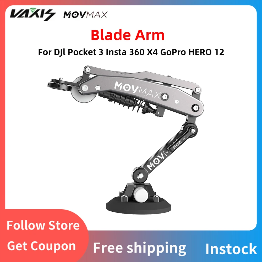 Гидравлический регулируемый демпфирующий рычаг N2 для DJl Pocket 3 Insta 360 X4 GoPro HERO 12