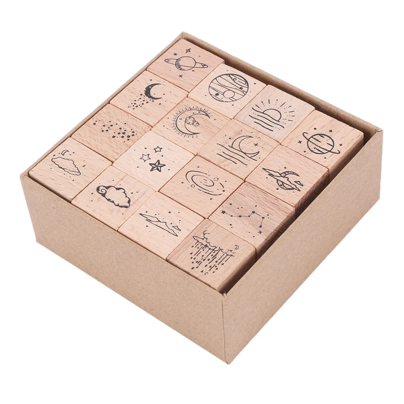 Акция! Винтажная планета Восход Луна Звезда облако штамп DIY фотообои для