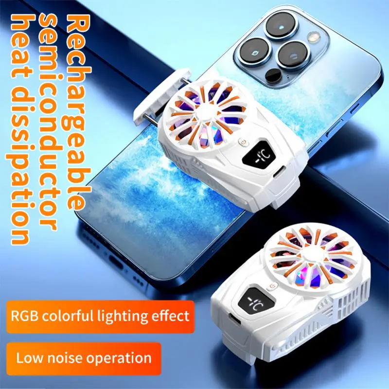 

High Quality Type-c Game Cooler Cell Phone Cool Heat Sink Electric Phone Fan Cool Rgb Semiconductor For Gamer Phone Accessories