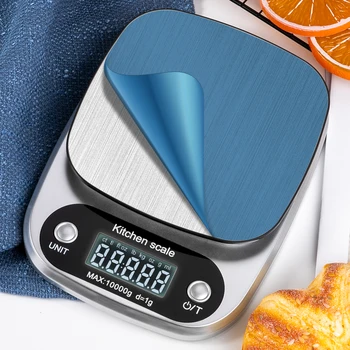 5kg/0.1g 10g/1g Digital Jewelry kitchen Scales Scales Steel Portable LCD Lectronic Postal Food Balance Measuring Weight Libra 1