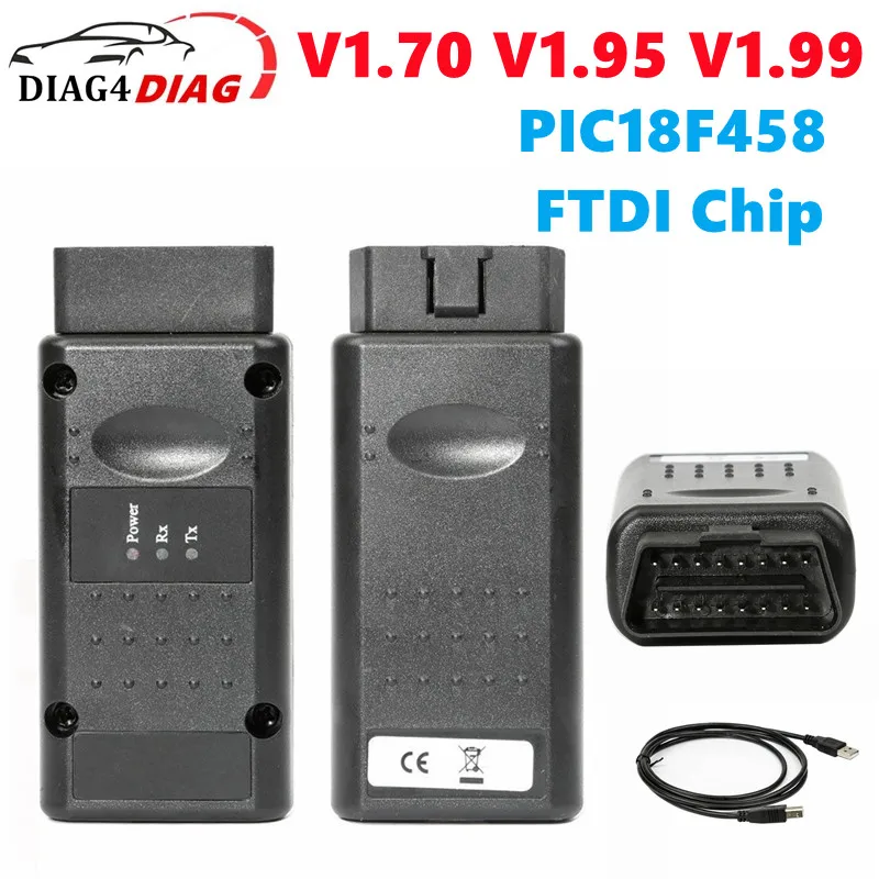 Новый считыватель кодов OPCOM V1.70 V1.95 V1.99 для Opel Can Flash прошивка OBD2 автомобильный сканер инструмент PIC18F458 FTDI чип V2021 V2019