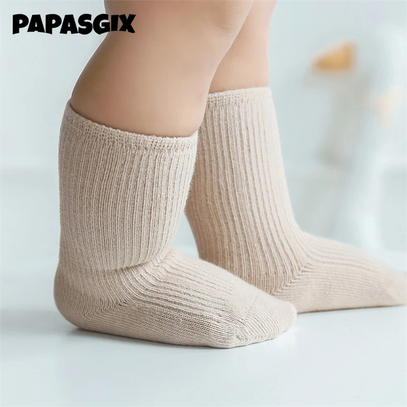 

Baby Socks Children Spring Summer Boys Girls In The Tube Socks Autumn Combed Cotton Solid Baby Socks 0-5Years Kids Socks