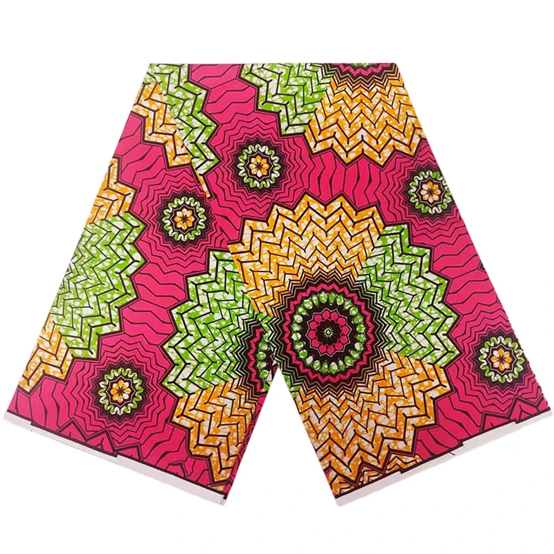 

2023 New Popular African Real Wax Fabric 100% Cotton Nigerian Ankara Fabrics Prints Batik Dutch High Quality Women Sewing HS0308