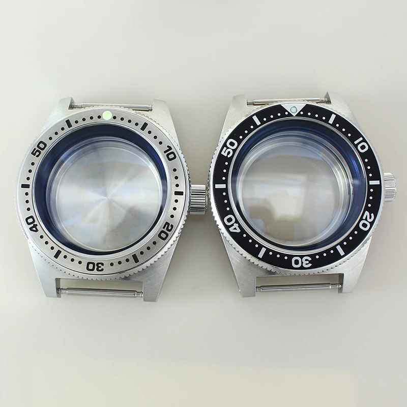 Фото Корпус для часов 40 мм с куполообразным сапфировым стеклом AR для Seiko 62MAS, NH34, NH35, NH36/38, 4R36, водонепроницаемость 20ATM, диаметр циферблата 28,5 мм, запасные части для модификации часов. №3