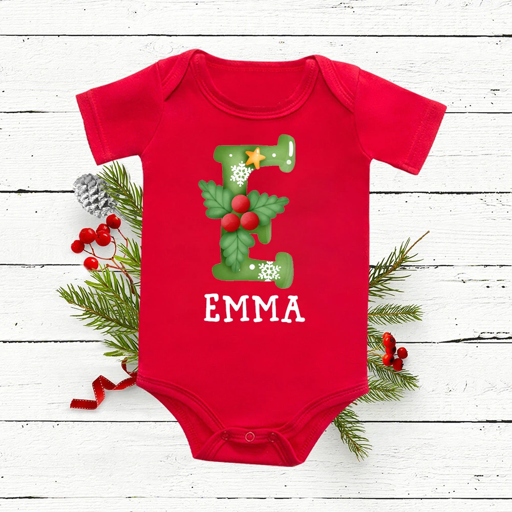 Персонализированный рождественский детский комбинезон одежда для мальчиков и