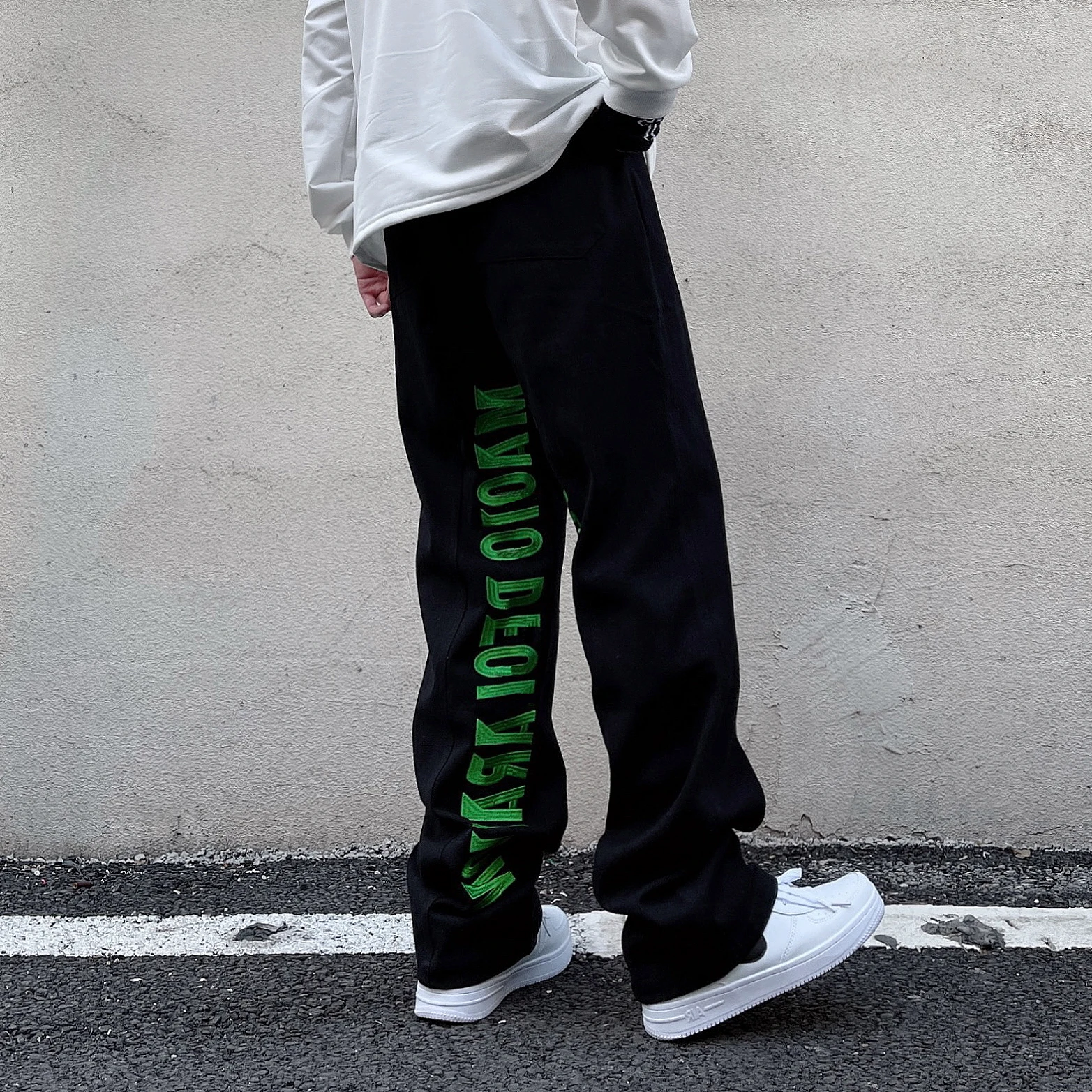 American High Street Retro Jeans Black Hip-Hop Loose Wide-Leg Pants Fried Street Ruffian Handsome Long Pants Mopping The Floor