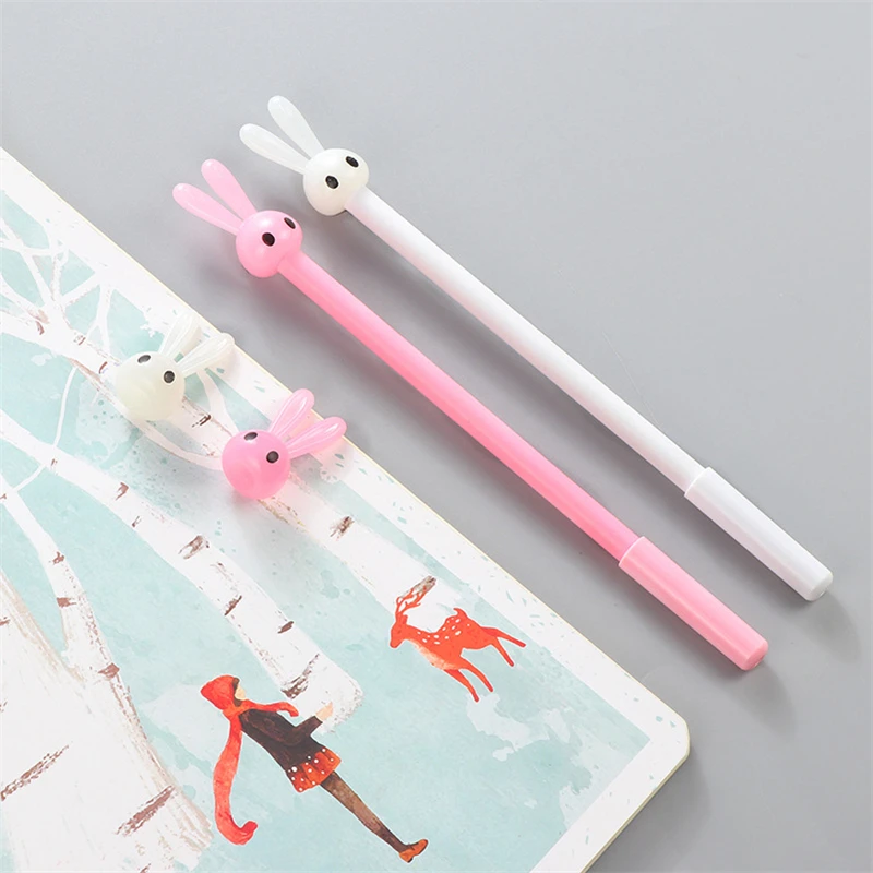 

DL South Korea Stationery small fresh cute cartoon super adorable rabbit pen pen creative 0.5mm Stationery office supplies for