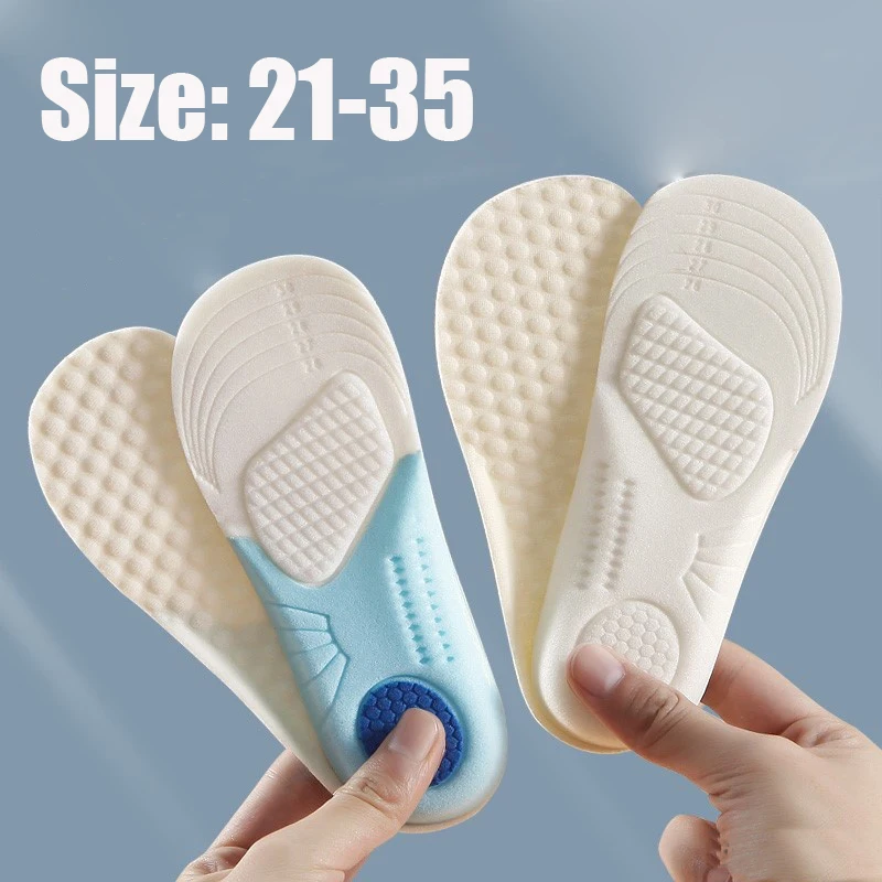 

2pcs Kids Memory Foam Insoles Children Orthopedic Breathable Flat Foot Arch Support Insert Sport Shoes Running Pads Care Tool