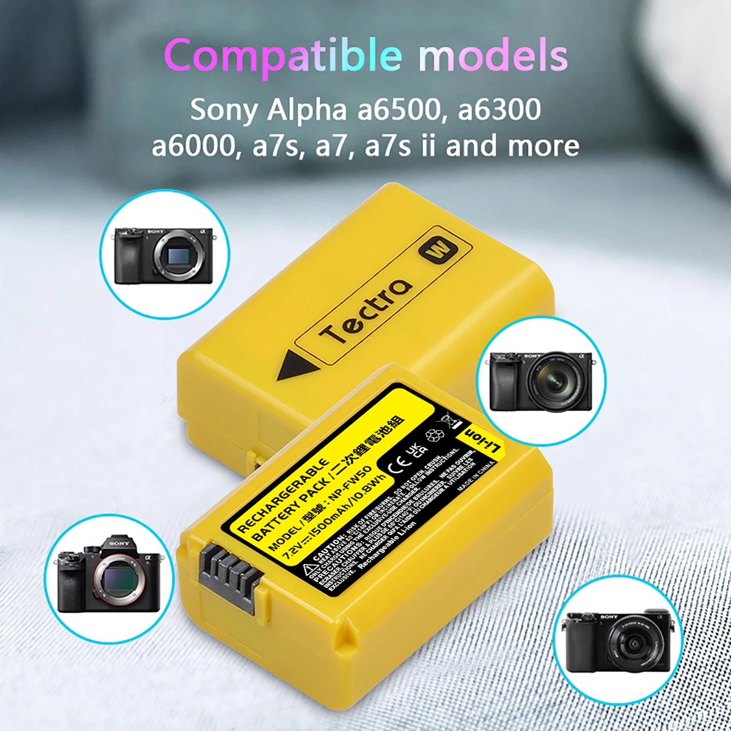 1500mAh NP-FW50 Батарея + LED Двойное Зарядное устройство для Sony ZV-E10 Alpha A6000 A6500 A6400 A6300 A7 A7II A7SII A7S A7S2 A7R A7R2 A7RII on.