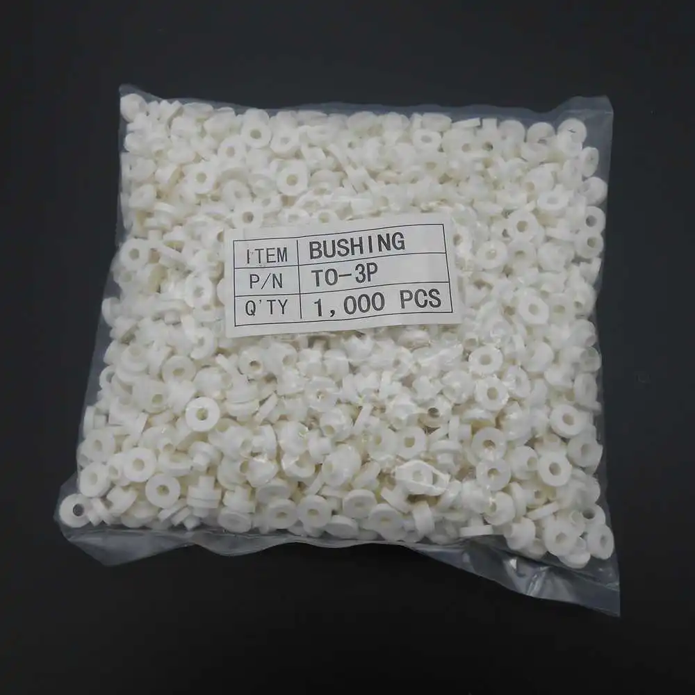 

1000Pcs/Bag X TO-3P TO-247 Model M3 Plastic Washer Insulation Silicone Bushing 3MM White Height 4.5MM X Diameter 8MM For M3 Bolt