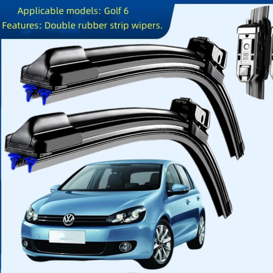 

Специальный дворник для Volkswagen Golf 6, двойная резиновая полоса, бескостный стеклоочиститель для передних и задних окон, новый и старый бесшумный.