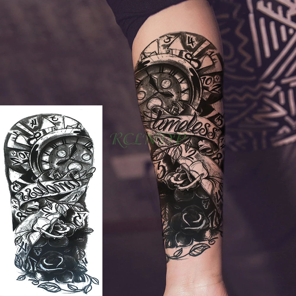 

Waterproof Temporary Tattoo Stickers robot arm Rose Fake Tatto Cool Flash Tatoo Body art Back Leg Arm belly for Women Men girl