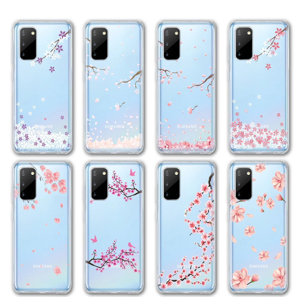 

Cherry Blossoms Case for Samsung Galaxy S22 S21 FE S20 S10 S9 Plus Ultra S20FE 5G S10e NOTE 20 10 9 Plus Lite Soft TPU Cover