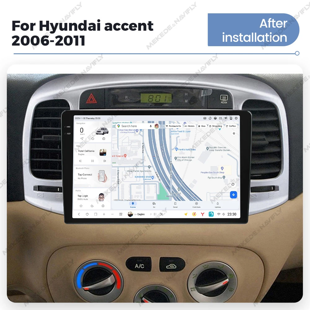 DUDU7 A7870 2Din Android автомобильный радио стерео мультимедийный плеер для Hyundai Accent 3 2006-2011
