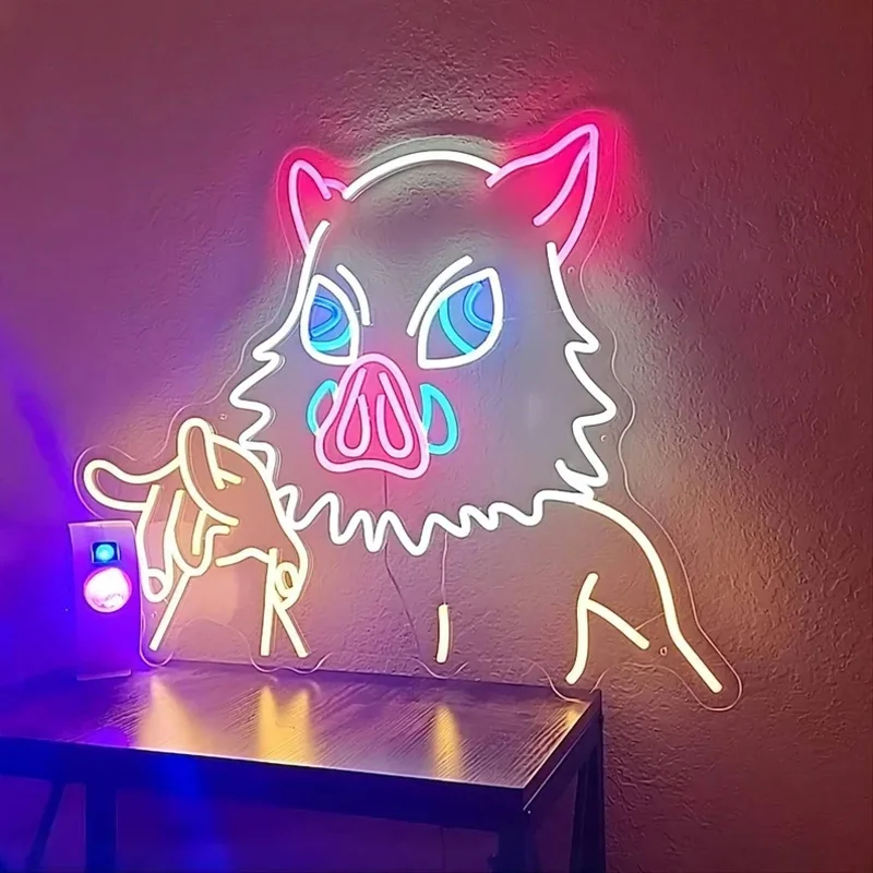 

Anime Cartoon To The Room Eagle Neon Pig Neon Light for Switch LED Neon Sign Light Decor Night Lamp Bar Room Decoration