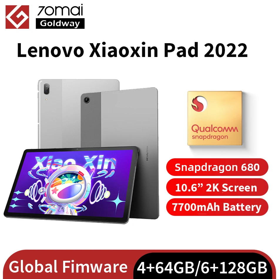 Планшет Lenovo с глобальной прошивкой Xiaoxin Pad 2022 Tab 128 ГБ 64 дисплей 10 6 дюйма